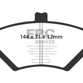 EBC 95-97 Ford Crown Victoria (Police) 4.6 (Phenolic PisTons) Greenstuff Front Brake Pads DP21169P