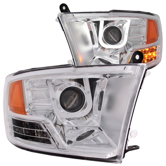Anzo 111269 Chrome U-Bar Projector Headlights for 2009-2018 Dodge Ram 1500 111269