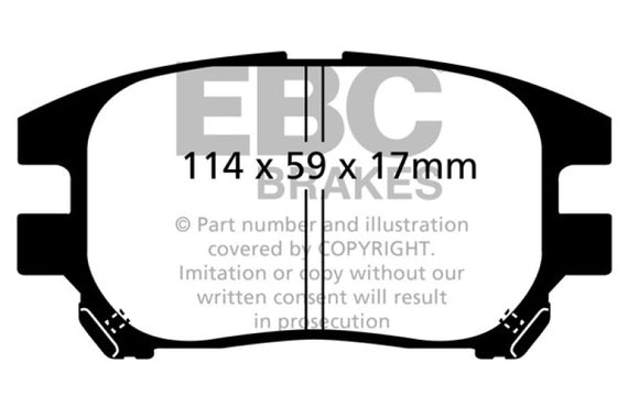 EBC 02-03 Lexus RX300 3.0 2WD Yellowstuff Front Brake Pads DP41658R