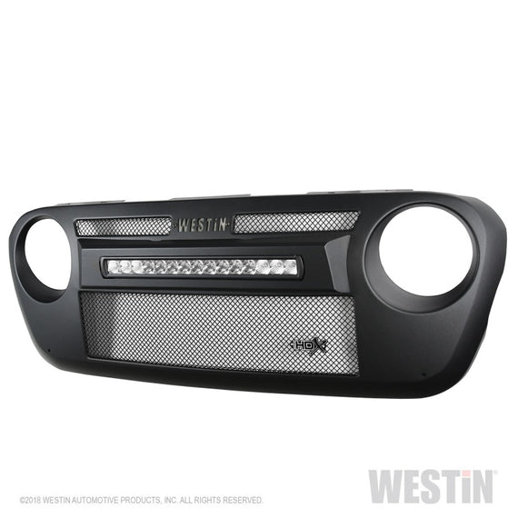 Westin 18-19 Jeep Wrangler JL HDX LED Grille - Textured Black 34-1115