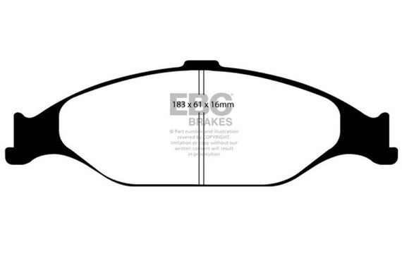EBC DP41242R YELLOWSTUFF ULTIMATE RACE BRAKE PADS - FRONT DP41242R