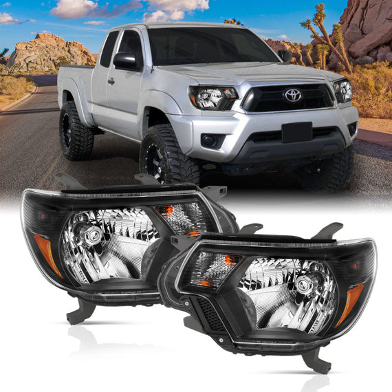ANZO CRYSTAL HEADLIGHT BLACK FOR 12-15 TOYOTA TACOMA 111395