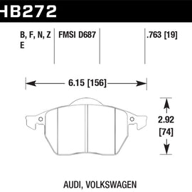 Hawk HPS Disc Brake Pads - HB272F.763A HB272F.763A