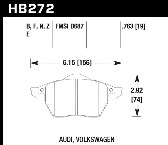 Hawk Performance Ceramic Disc Brake Pads - HB272Z.763A HB272Z.763A