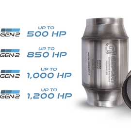 GESI G-Sport 400 CPSI GEN 2 EPA Compliant 3.0in Inlet/Outlet Catalytic Converter-4in x 4in-350-500HP 50230
