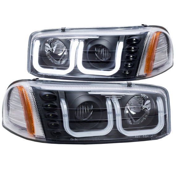 Anzo 111303 Projector headlights U-bar black clear for GMC Sierra 99-06 & Yukon 111303