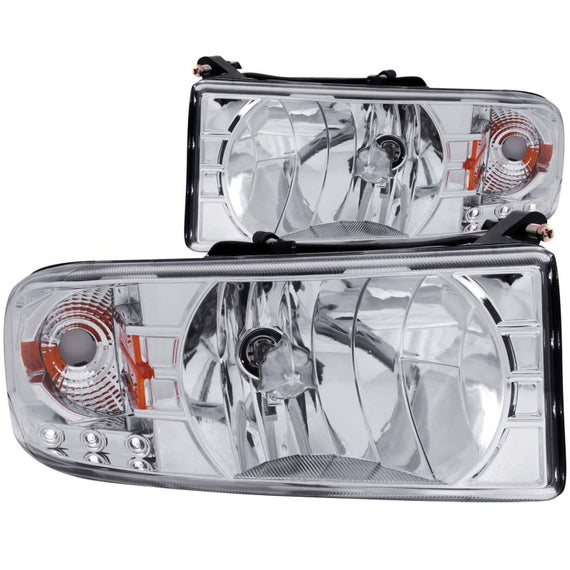 Anzo Headlight Lamp Driver & Passenger Side New for Ram Truck LH RH 111206 111206