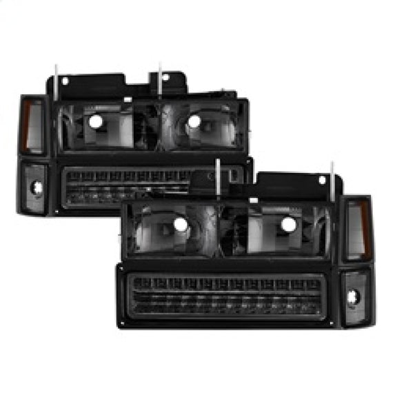 xTune 92-94 Blazer Full Size Corner/LED Bumper Headlights Smoke HD-JH-CCK88-LED-AM-SM-SET 5069566
