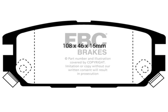 EBC 91-93 Dodge Stealth 3.0 4WD Redstuff Rear Brake Pads DP3987C