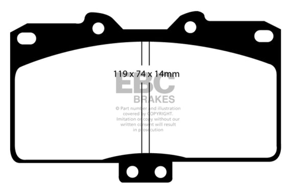 EBC 91-93 Dodge Stealth 3.0 4WD Greenstuff Front Brake Pads DP21097