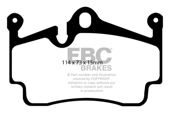 EBC 09-12 Porsche Boxster (Cast Iron Rotors only) 2.9 Orangestuff Rear Brake Pads DP91920