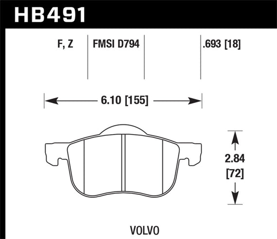Hawk Performance Ceramic Street Brake Pads HB491Z.693