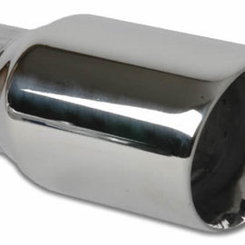 Vibrant 3in Round SS Exhaust Tip (Double Wall Angle Cut Beveled Outlet) 1209