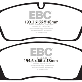 Disc Brake Pad Set-EBC 6000 Series Greenstuff Truck/SUV Brakes Disc Pads Front DP61871