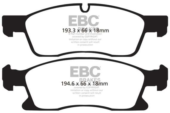 Disc Brake Pad Set-EBC 6000 Series Greenstuff Truck/SUV Brakes Disc Pads Front DP61871