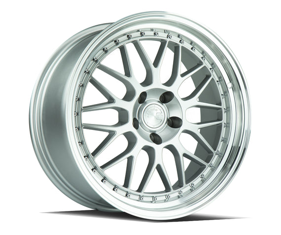 Aodhan AH02 18x9.5 5x114.3 30.0 73.1 Silver w/ Machined Lip Wheel/Rim AH0218955114330SML