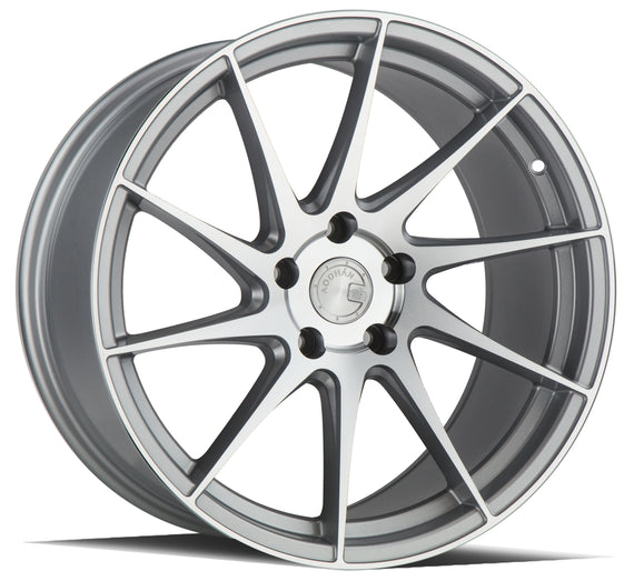 Aodhan AH09 (Driver Side ) 18x9.5 5x114.3 35.0 73.1 Gloss Silver Machined Face W AH91895511435SMF_D