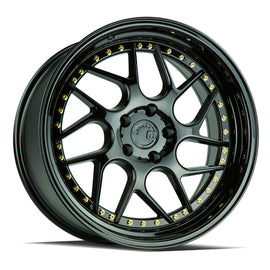 Aodhan DS01 18x9.5 5x114.3 30.0 73.1 Gloss Black W /Gold Rivets Wheel/Rim DS118955114330GBGR