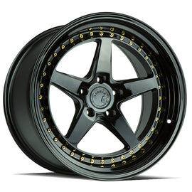 Aodhan DS05 18x10.5 5x114.3 22.0 73.1 Gloss Black W /Gold Rivets Wheel/Rim DS518105511422GB