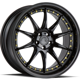 Aodhan DS07 18x8.5 5x114.3 35.0 73.1 Gloss Black W /Gold Rivets Wheel/Rim DS71885511435GB