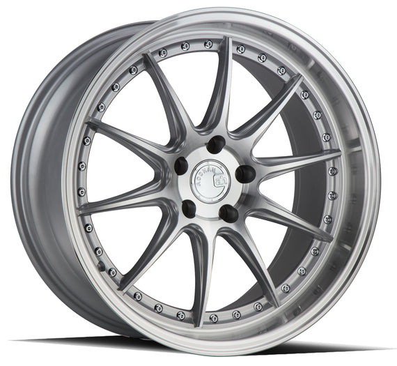 Aodhan DS07 19x9.5 5x114.3 15.0 73.1 Silver w/Machined Face Wheel/Rim DS71995511415SMF