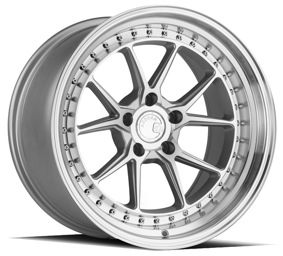 Aodhan DS08 18x10.5 5x114.3 15.0 73.1 Silver w/Machined Face Wheel/Rim DS818105511415SMF