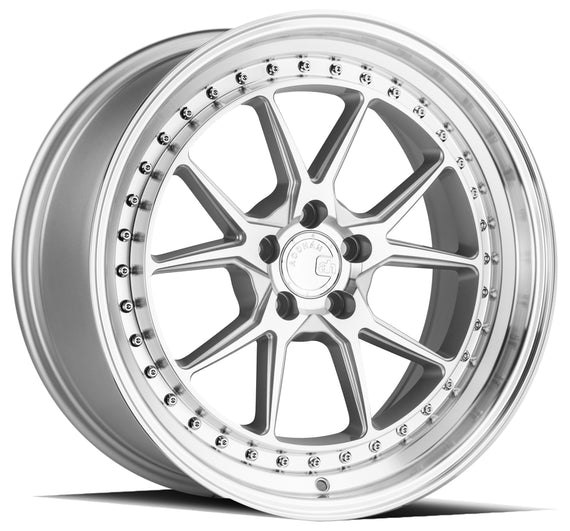 Aodhan DS08 18x8.5 5x120 35.0 72.6 Silver w/Machined Face Wheel/Rim DS81885512035SMF