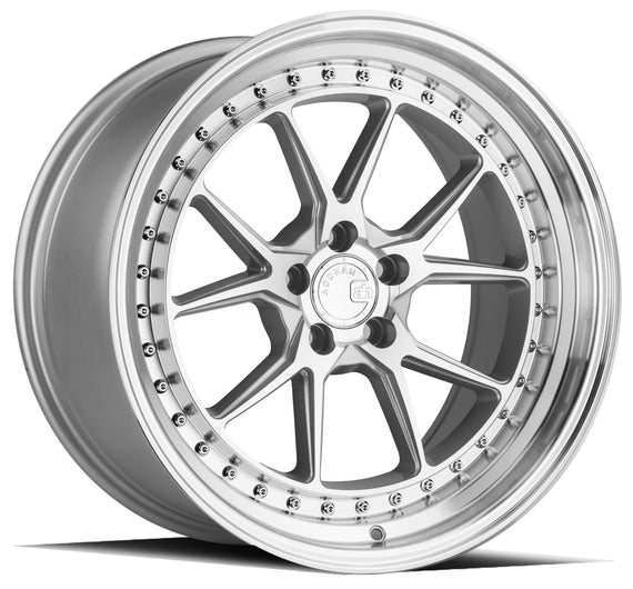 Aodhan DS08 18x9.5 5x114.3 15.0 73.1 Silver w/Machined Face Wheel/Rim DS81895511415SMF