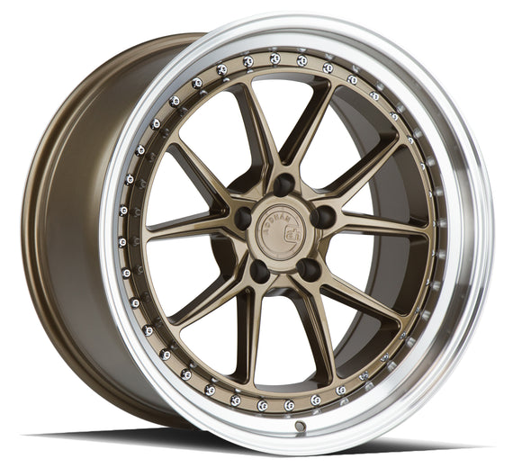 Aodhan DS08 19x11 5x114.3 15.0 73.1 Bronze w/Machined Lip Wheel/Rim DS81911511415BZ