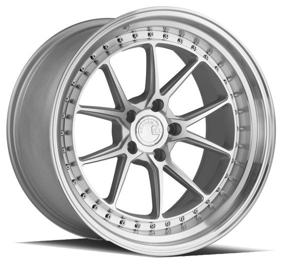 Aodhan DS08 19x11 5x114.3 15.0 73.1 Silver w/Machined Face Wheel/Rim DS81911511415SMF