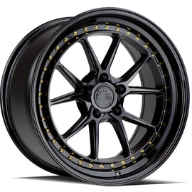 Aodhan DS08 19x8.5 5x120 35.0 72.6 Gloss Black W /Gold Rivets Wheel/Rim DS81985512035GB