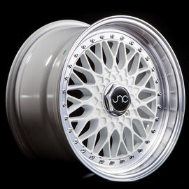 JNC 004 White Machined Lip 15x8 4x100/4x114.3 +20 Wheel/Rim 18515136070