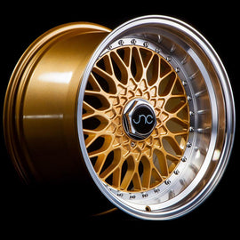 JNC 004 Gold Machined Lip 15x8 4x100/4x114.3 +20 Wheel/Rim 18510159366