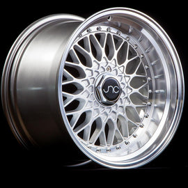 JNC 004 Silver Machined Lip 15x8 5x100/5x114.3 +20 Wheel/Rim 29561087756