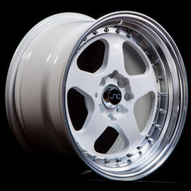 JNC 010 White Machined Lip 15x9 4x100/4x114.3 +20 Wheel/Rim 18515236294