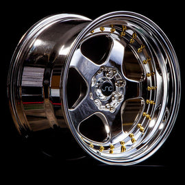 JNC 010 Platinum Gold Rivets 15x9 4x100/4x114.3 +20 Wheel/Rim 18515195718