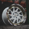 ESR SR09 18X9.5 5X100 +35 GLOSS WHITE FACE MACHINED LIP Wheel/Rim 89550035 SR09WHT-ML
