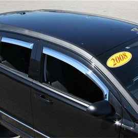 Putco 07-12 Dodge Caliber (Set of 4) Element Chrome Window Visors 480141