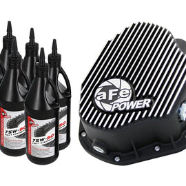 aFe Power Cover Diff Rear Machined w/ 75W-90 Gear Oil Ford Diesel Trucks 86-11 V8-6.4/6.7L (td) 46-70032-WL