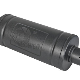 aFe MACH Force-Xp 409 SS Muffler w/ Black finish 2-1/2in Inlet & Outlet 14in x 16in Diameter 49M00007-B