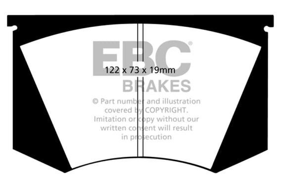 EBC 64-66 Ac Cobra 7.0 Redstuff Front Brake Pads DP3223C