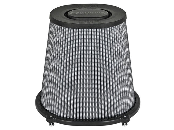 aFe Quantum Pro DRY S Air Filter Flat Top - 5in Flange x 9in Height 21-90098