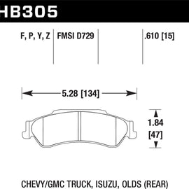 Hawk Super Duty Street Brake Pads HB334P.705