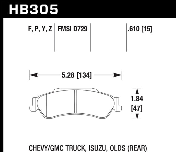 Hawk Super Duty Street Brake Pads HB334P.705