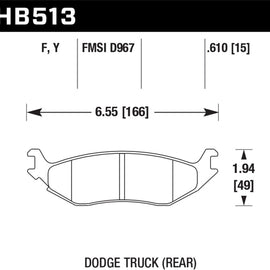 Hawk HPS Disc Brake Pads - HB513F.610 HB513F.610