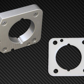 Torque Solution Throttle Body Spacer Silver Fits Honda Civic LX/EX/DX R18 06-11 TS-TBS-013