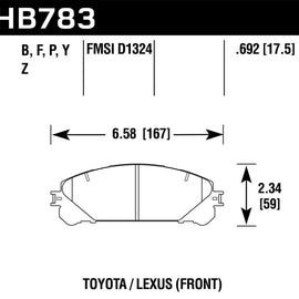 Hawk Performance HB783P.692 SuperDuty Disc Brake Pad HB783P.692