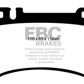 EBC 08+ Mercedes-Benz CLK63 AMG (BLACK) 6.2 Bluestuff Rear Brake Pads DP51490NDX