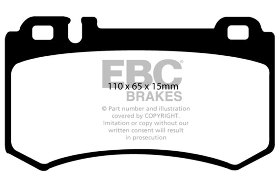 EBC 08+ Mercedes-Benz CLK63 AMG (BLACK) 6.2 Bluestuff Rear Brake Pads DP51490NDX