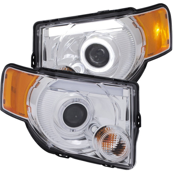 ANZO 2008-2012 Ford Escape Projector Headlights w/ Halo Chrome 111356